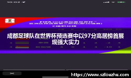 成都足球队在世界杯预选赛中以97分高居榜首展现强大实力