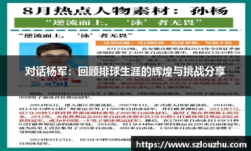 对话杨军：回顾排球生涯的辉煌与挑战分享