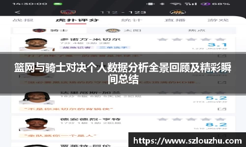 篮网与骑士对决个人数据分析全景回顾及精彩瞬间总结